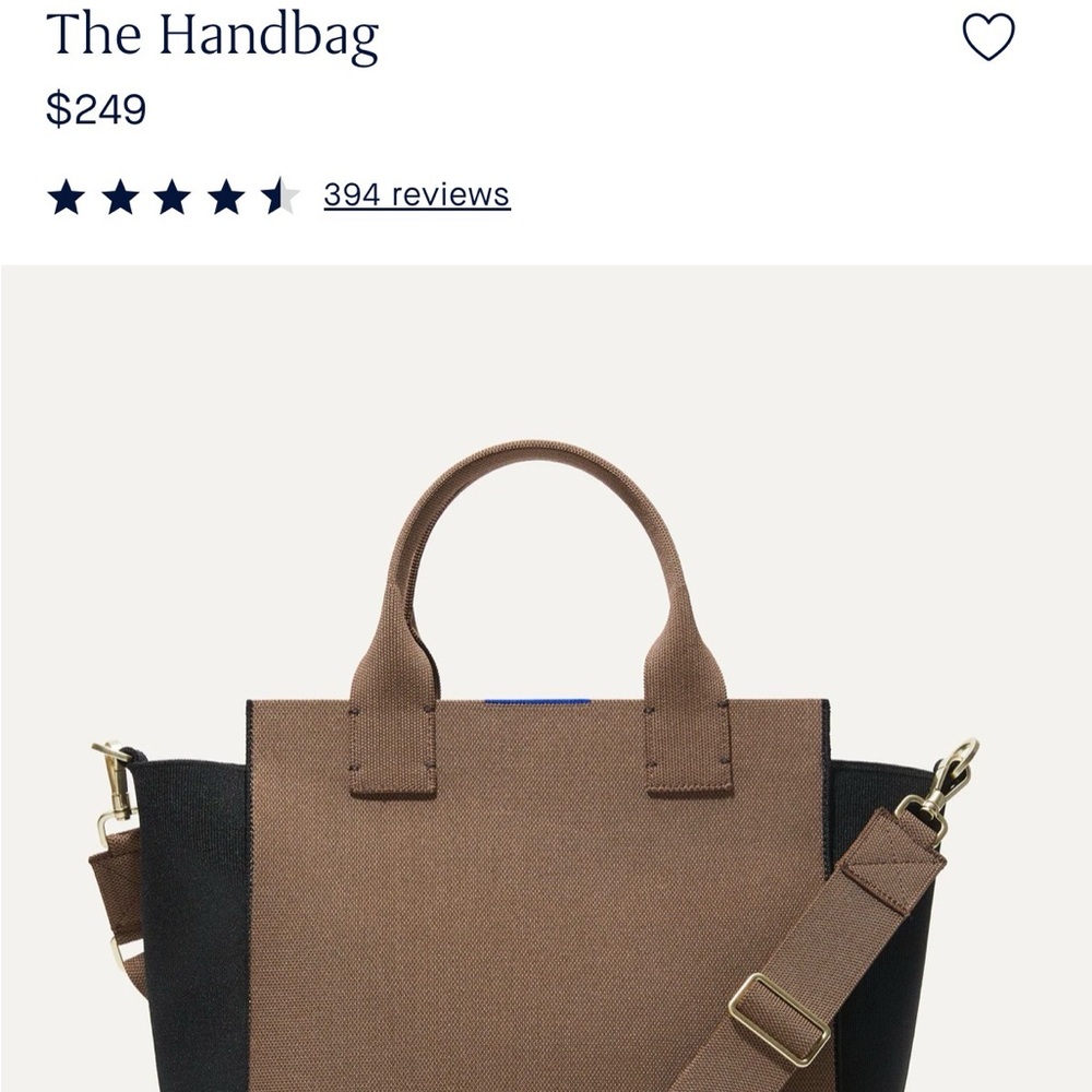 Rothy’s ‘The Handbag’ Classic Structured Purse Navy Black - Premium Designer - Picture 7 of 7